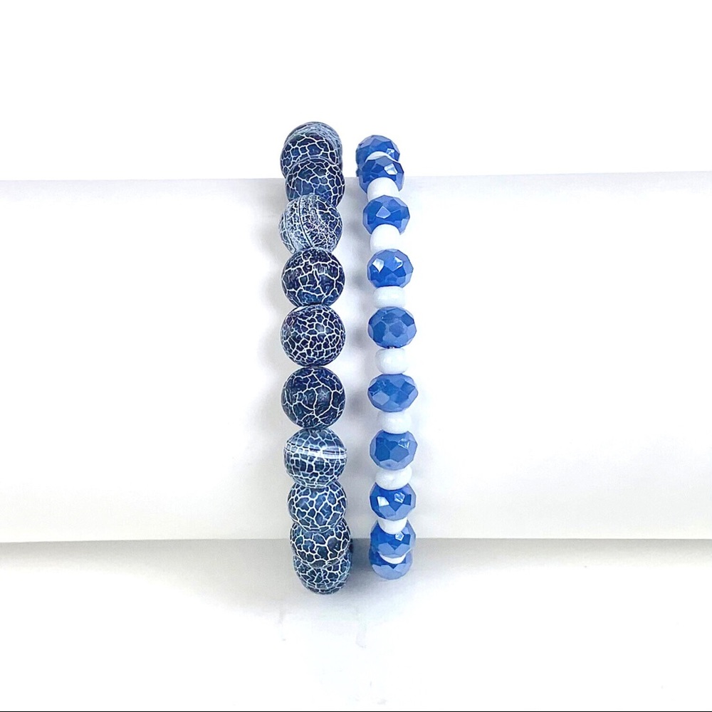 NEW Willamy Blue Agate Bracelet - Handcrafted - Beaded